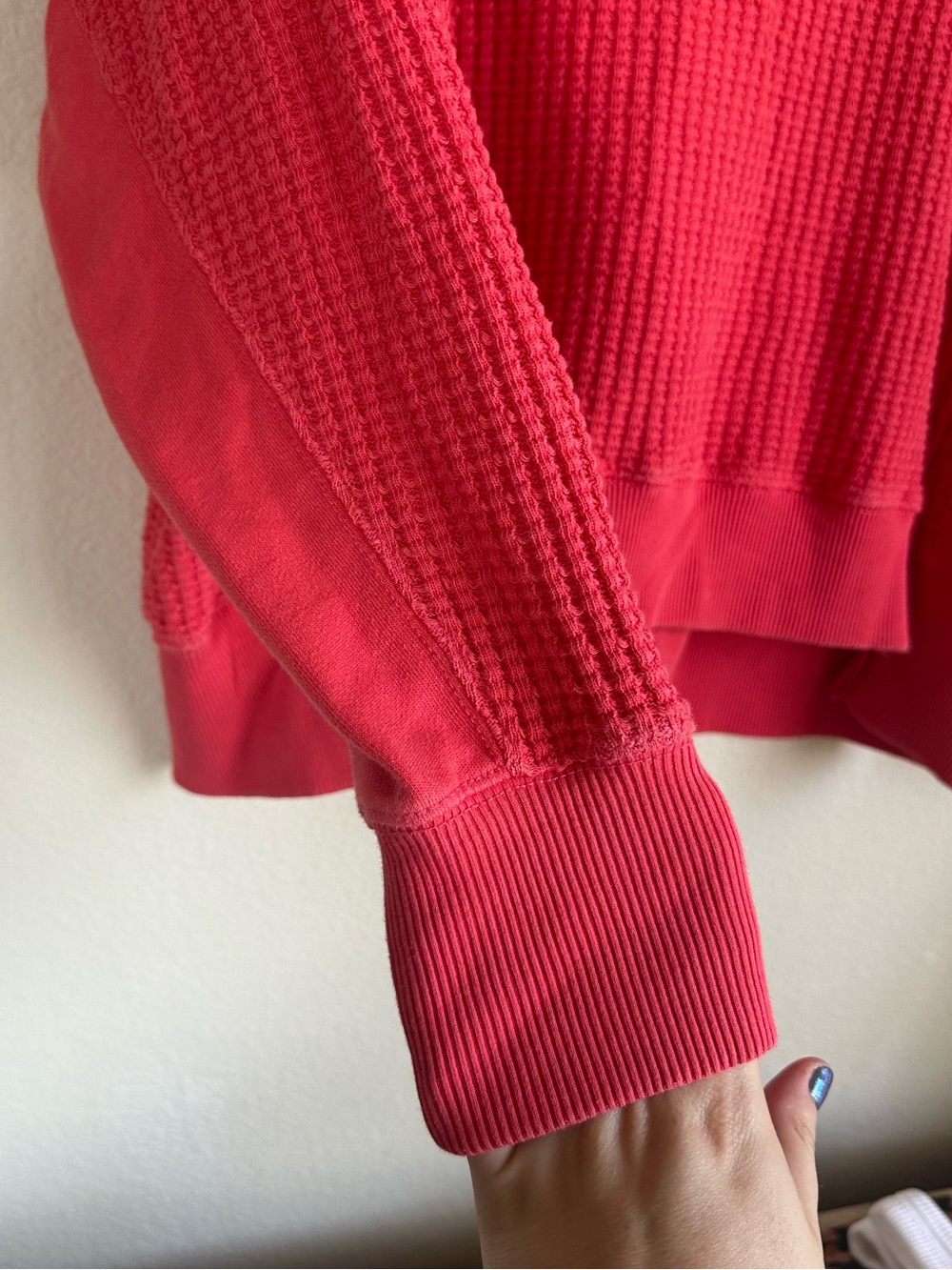 AE Big Hug Waffle Crew Neck Sweatshirt - Picture 6 of 11